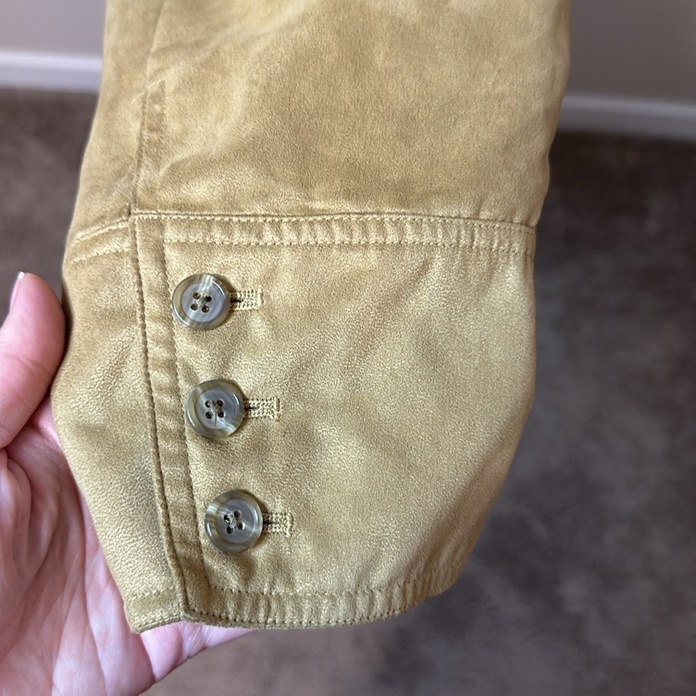 Coldwater Creek Button Up Jacket with Pockets Suede Like Material Size 20 - Picture 12 of 17